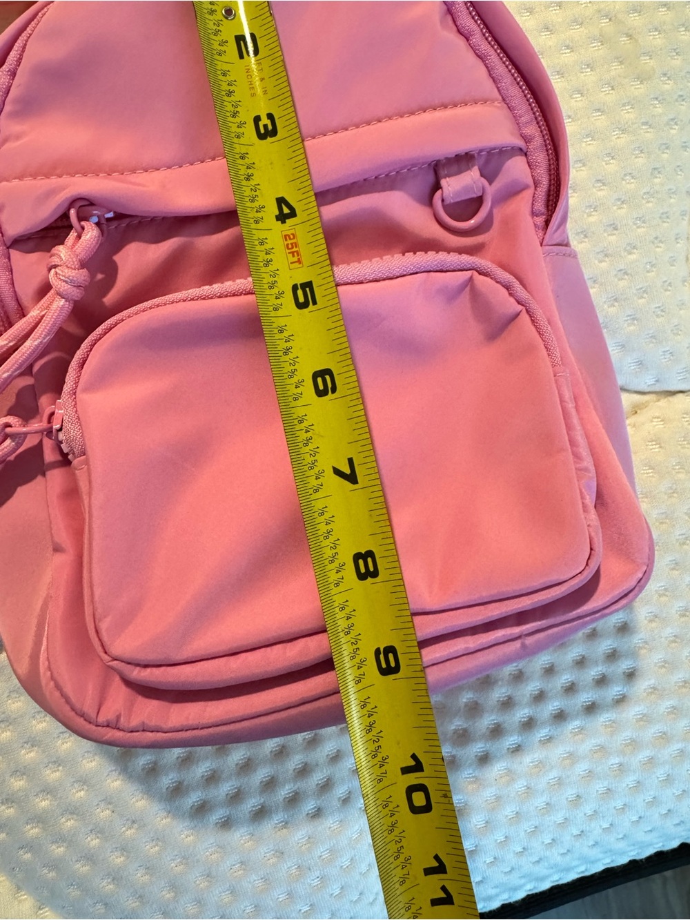 Pink Mini Crossbody Bag - Casual Everyday Shoulder Bag - Picture 3 of 5
